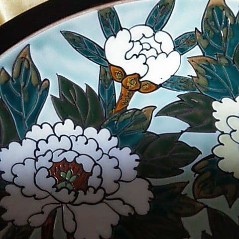 １１５１東大寺記念額皿 秀峰 箱の裏に東大寺北河原 公 典師 の染筆あり