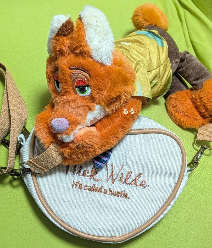 ズートピア　ニック　ショルダーバッグ　ぬいぐるみ付き　海外　希少　レア