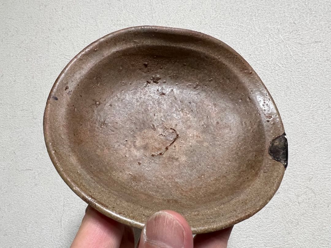 古唐津 無地小皿 窯跡 発掘 伝世 出土 茶道具 茶道 骨董 古美術