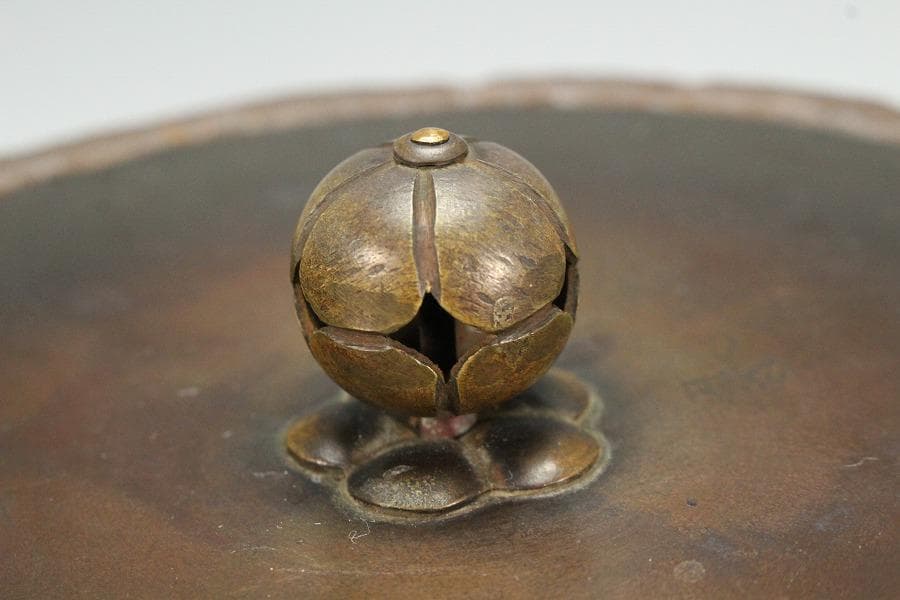 茶道具 竹林七賢人紋 筒釜 時代物(K-A653)