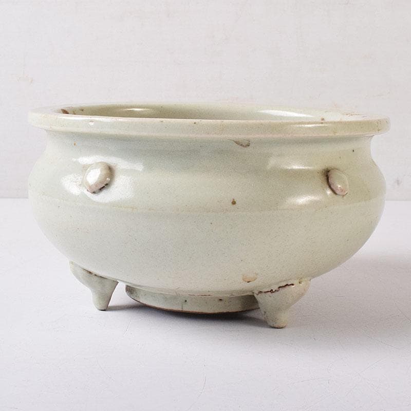 中国　青白磁　三つ足香炉　C　R8775