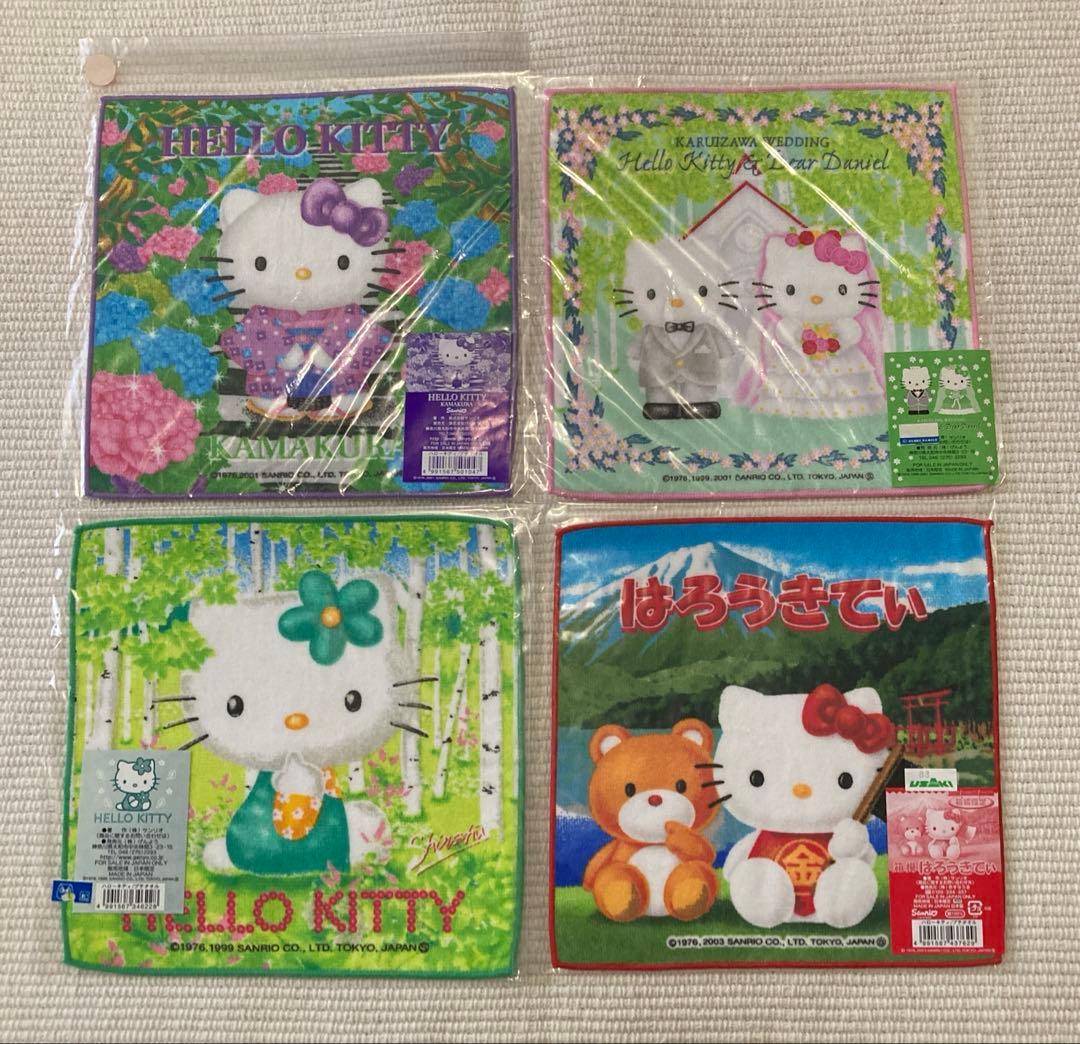 未使用ハローキティの御当地ミニタオル、44枚セット　限定品　激レア有