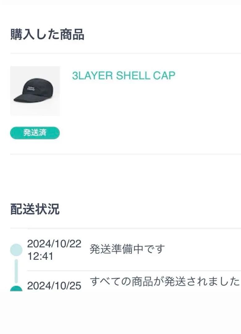 帽子 ennoy 3LAYER SHELL CAP