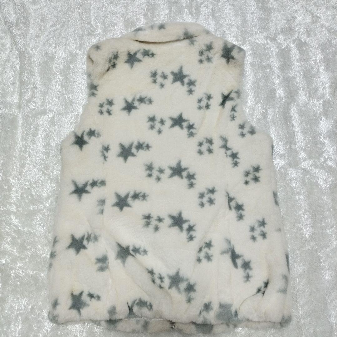 ふわふわ暖かいファー素材セットアップ ベスト＆スカート星柄Callaway