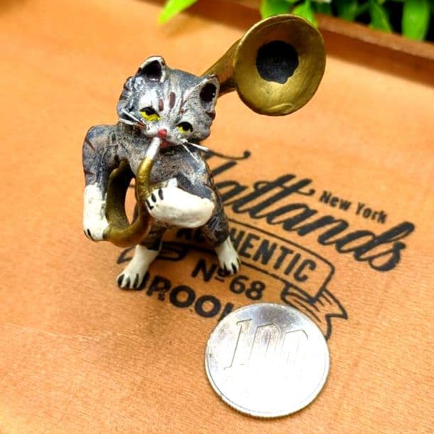 ヴィエナブロンズ コールドペイント 擬人化した猫の音楽隊