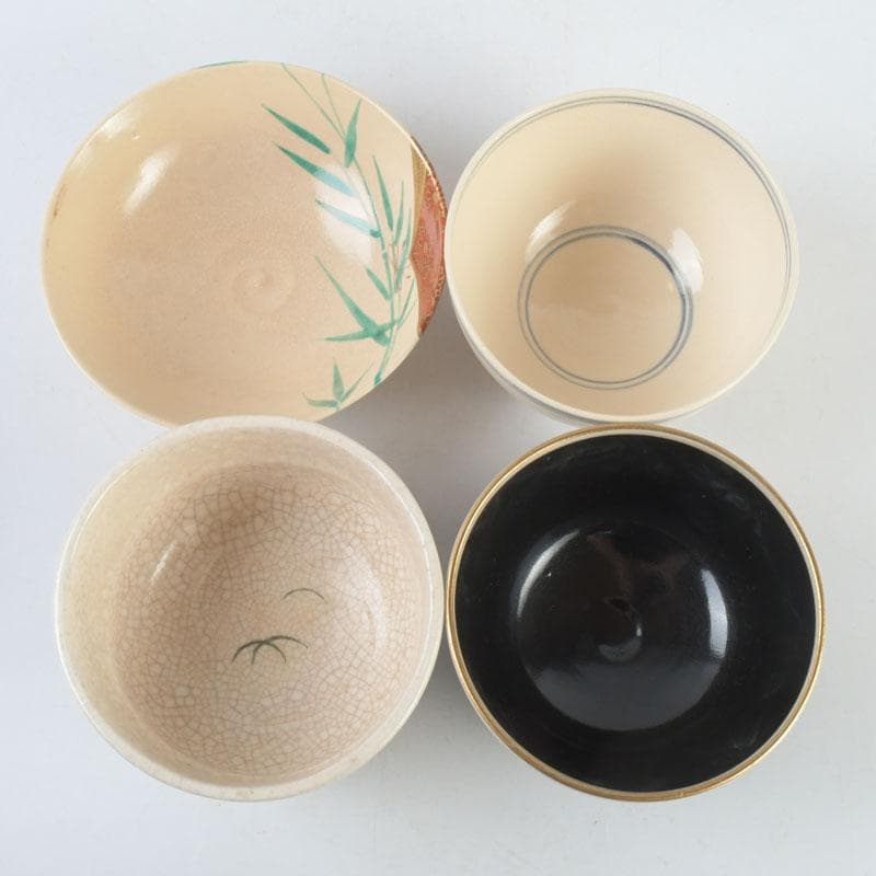 京焼　瑞雲窯　東雲窯など　茶碗　八客　清閑寺窯　杉田祥平箱付　M　9315A