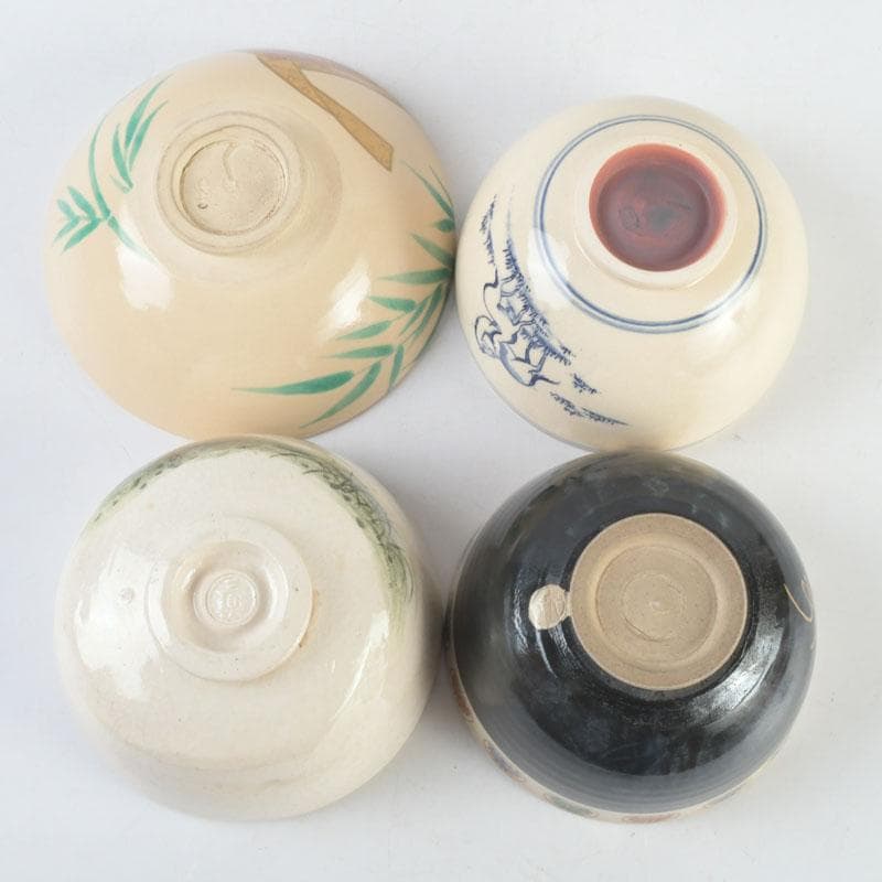 京焼　瑞雲窯　東雲窯など　茶碗　八客　清閑寺窯　杉田祥平箱付　M　9315A