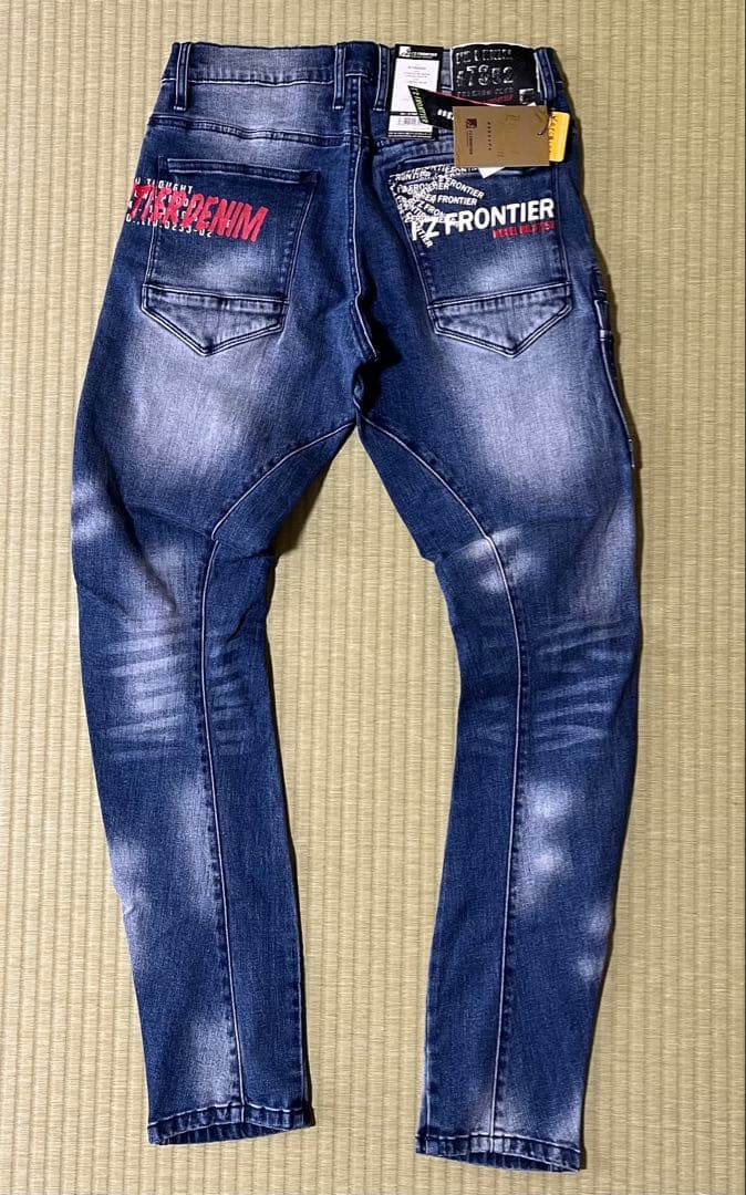 アイズフロンティア７３５０ＳデニムＧ　ＬＬ寸カーゴパンツ８５cm上下組インディゴ