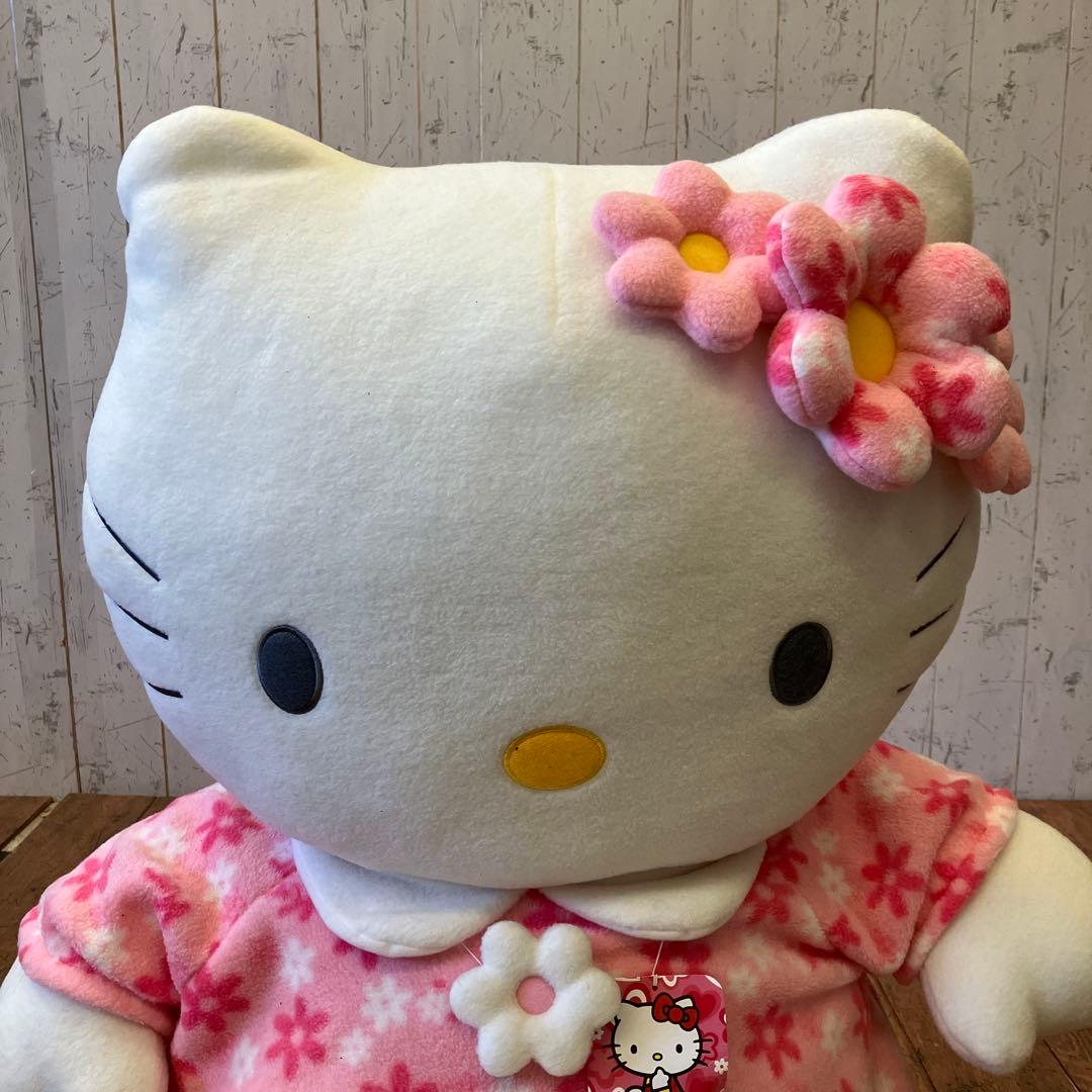 サンリオ ハローキティ キティちゃん ぬいぐるみ グッショ ビック 大型 花柄