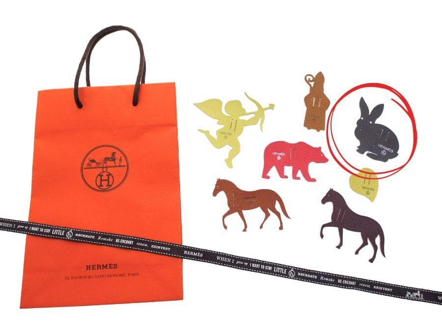エルメス プティ・アッシュ ラッピングチャーム うさぎ グレー HERMES
