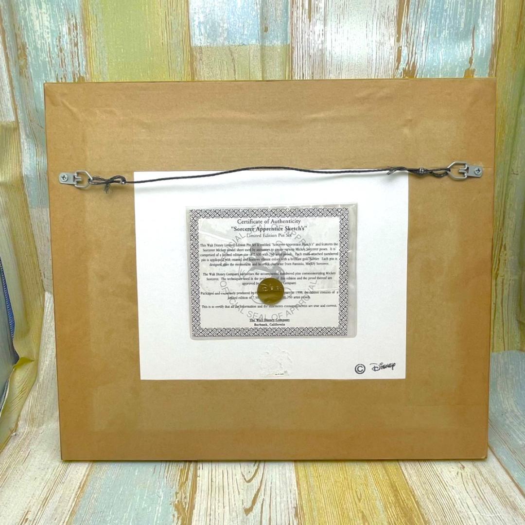 限定品★ミッキーマウス 魔法使いの弟子 ファンタジア モデルシート 絵画 額縁