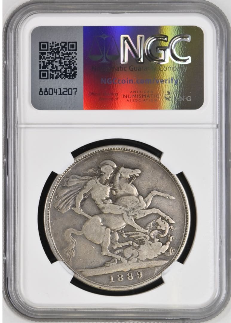 大英帝国1889年ヴィクトリア女王 ジュビリーヘッドクラウン大型銀貨 NGC認証