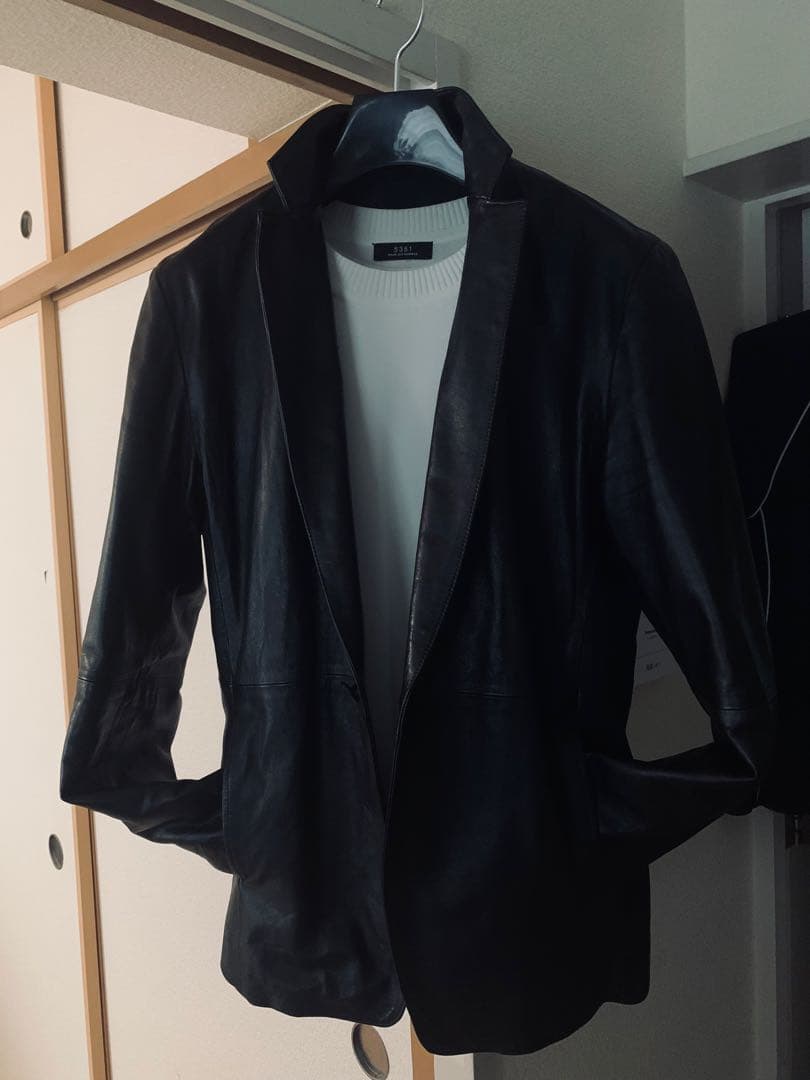 希少サイズ！5351プールオム人気完売！定価8万ON/OFF自在レザージャケット