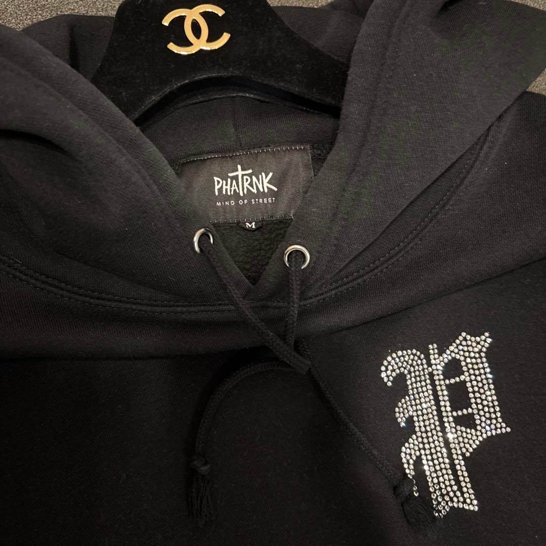 本日限定価格✨ PHATRNK P LOGO パーカー M ストーン 黒 美品