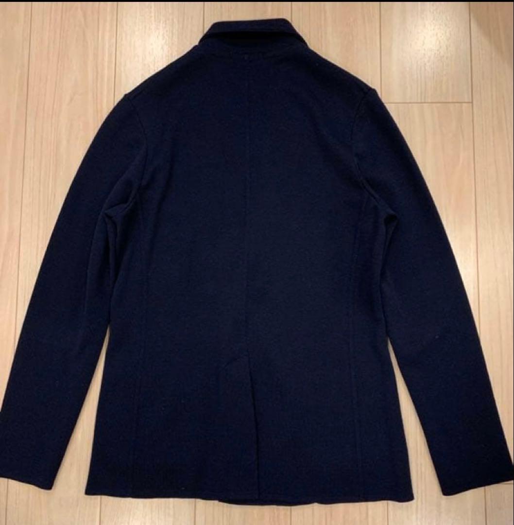 LARDINI ミラノリブダブルニットジャケット　ネイビーM
