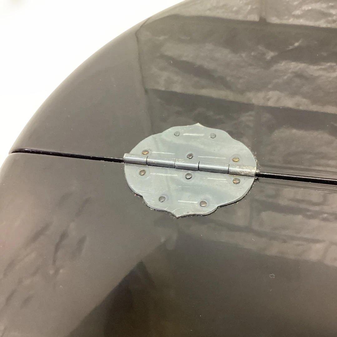 S1 茶道具　平水指　塗り蓋　本漆　真塗　割り蓋　漆塗