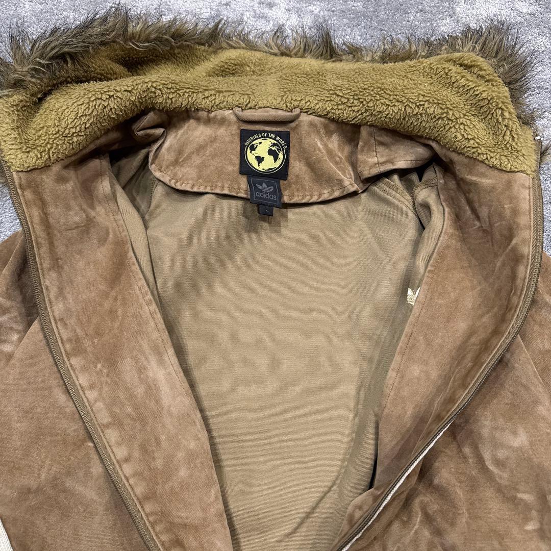 【激レア】アディダスオリジナルス　ジップパーカー　ファー　トレフォイルロゴ刺繍