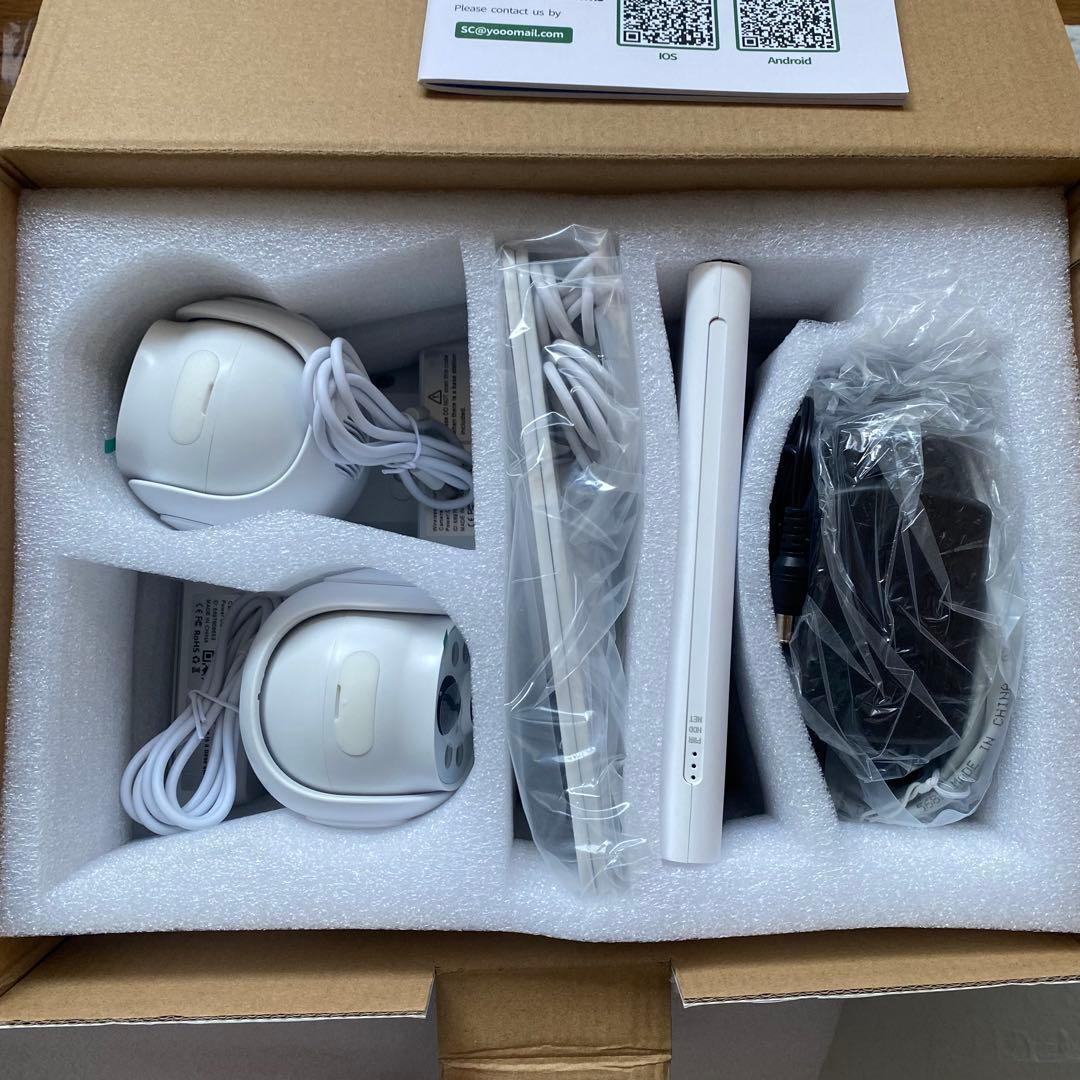 防犯カメラ 屋外 ソーラー 360° ソーラー 2台セット 400万画素