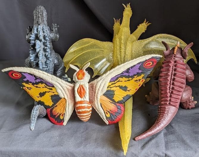 ＧＭＫ大怪獣総攻撃 ゴジラ＆モスラ＆バラゴン＆キングギドラクリア　４体セット