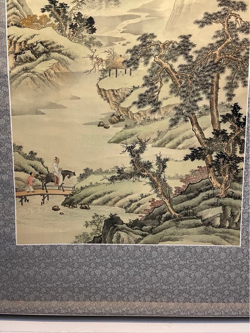 中国美術 骨董品【 吴偉 在銘 】アンティーク 肉筆絹本 掛け軸 書 美術品。