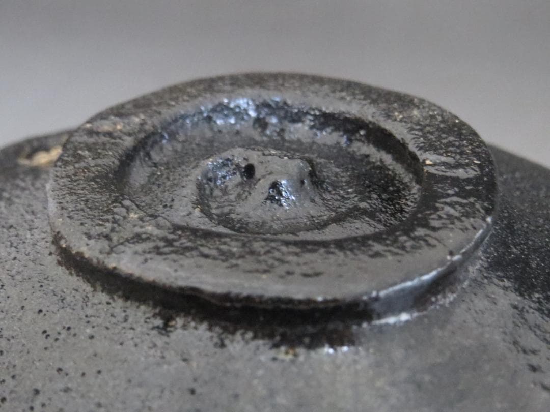 佐々木昭楽　光悦写　黒茶碗　茶道具　茶碗