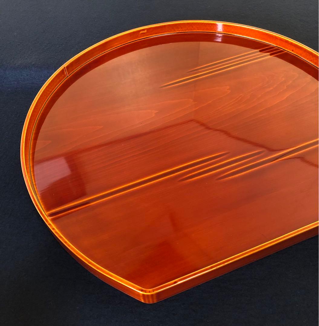 《R》飛騨春慶塗 半月会席膳5客揃 船津工芸謹製 共箱 251204お3