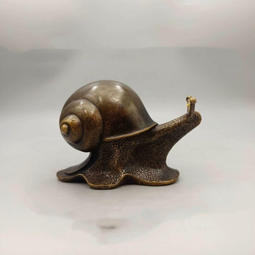 銅器 蝸牛 鎮紙 茶台 家庭 事務室 風水開運 装飾品 工芸品 置物