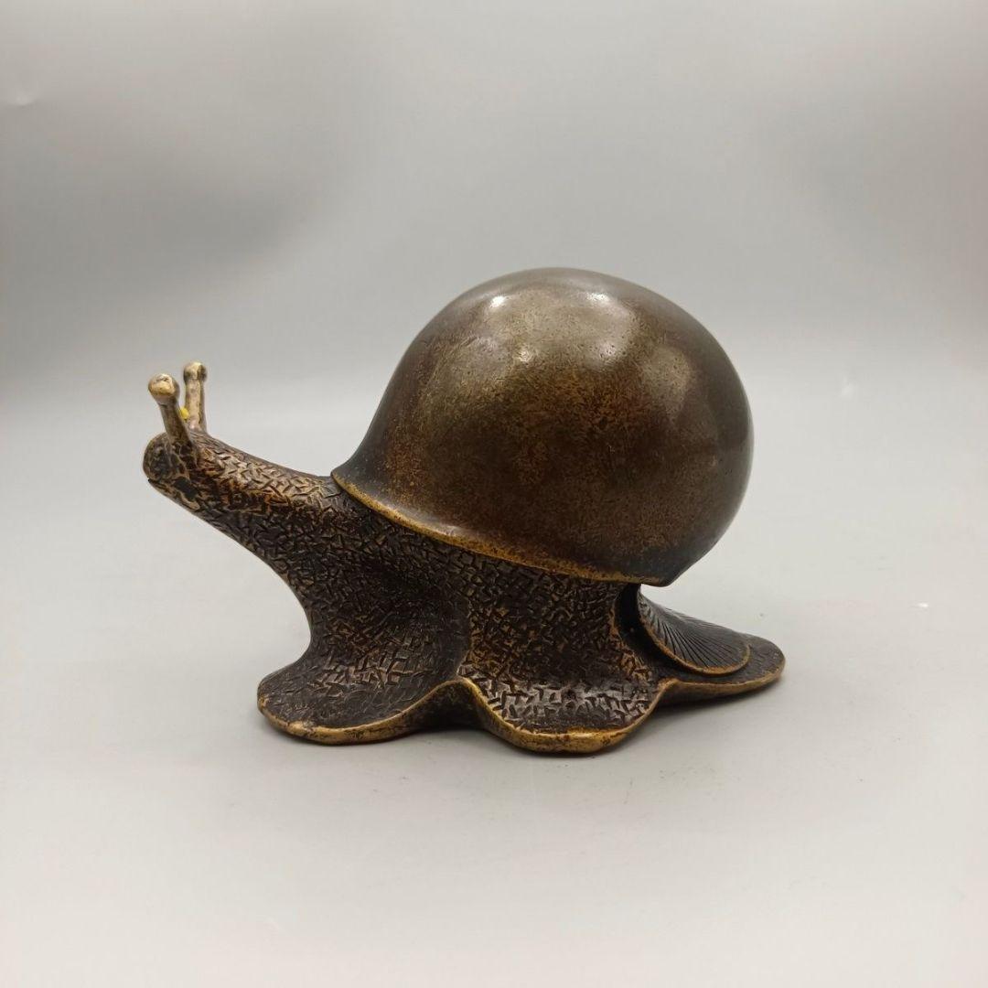 銅器 蝸牛 鎮紙 茶台 家庭 事務室 風水開運 装飾品 工芸品 置物