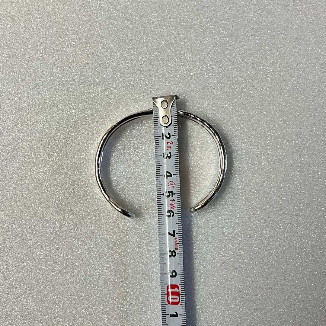 市松 シルバー980 クロスバングル【イニシャルなし】