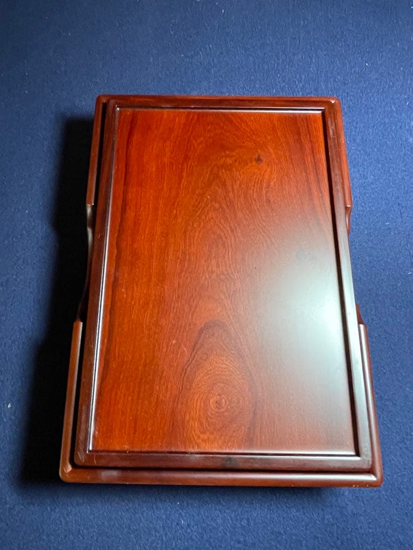 【墨研】古玩 硯箱18◆紅木紫檀長方硯箱◆未使用品◆文房四宝 文人 文箱 唐木