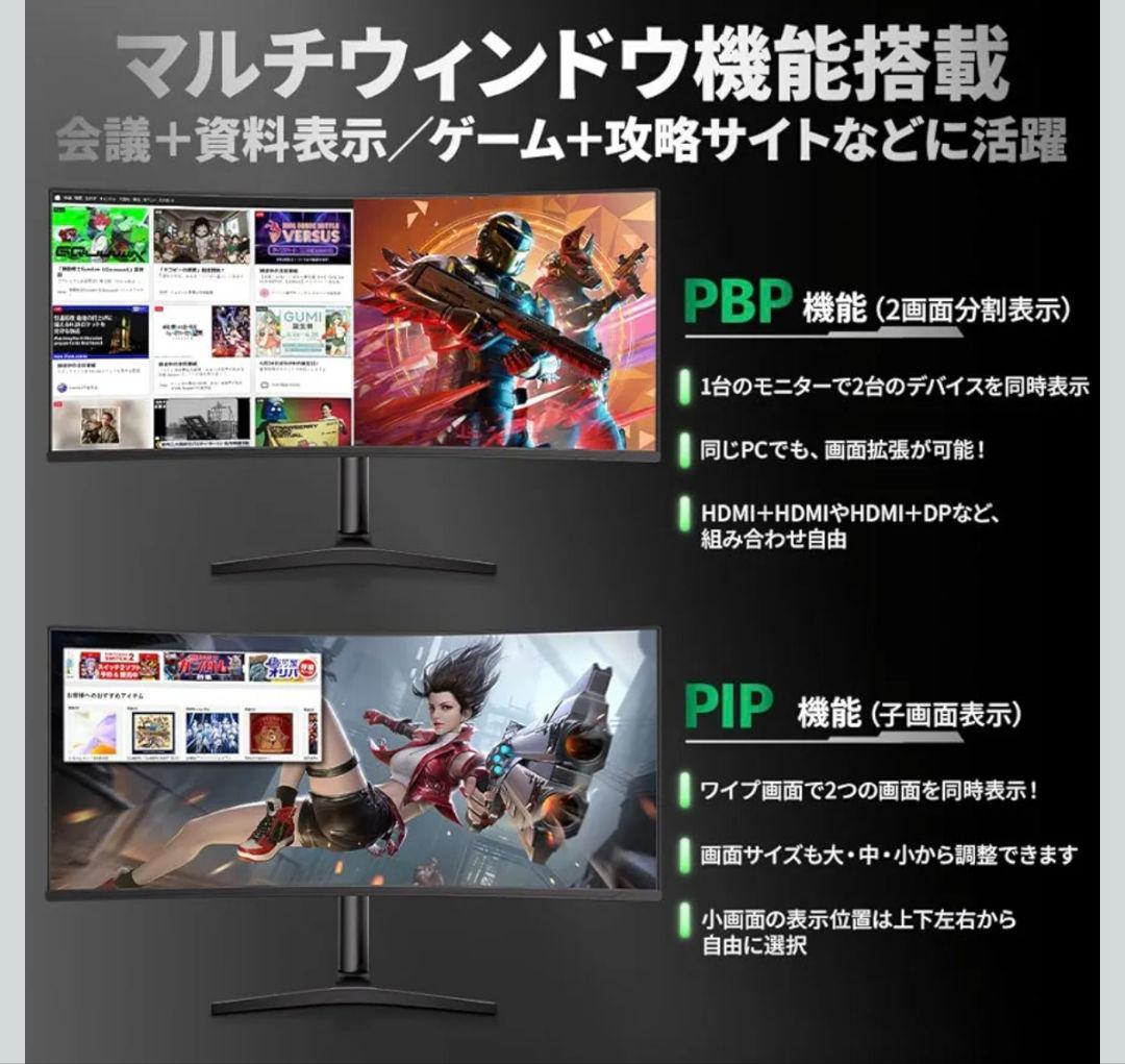 cocopar モニター 34インチ UWQHD