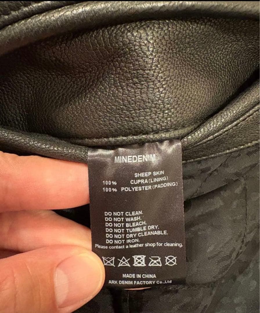 マインデニム　Sheep Leather Coach JK BLK