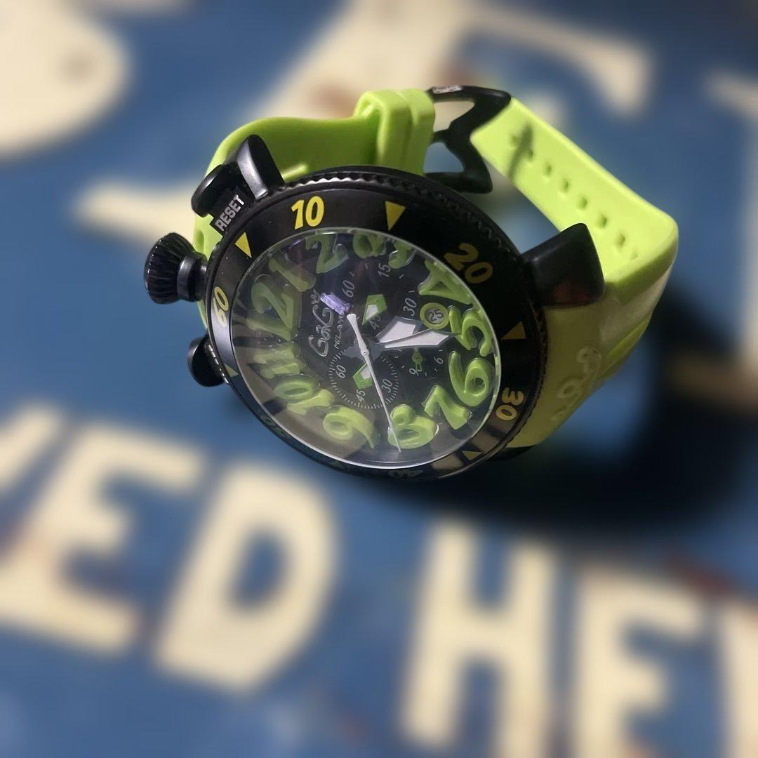 め*い様 GaGa MILANO 腕時計 ブラック/グリーン