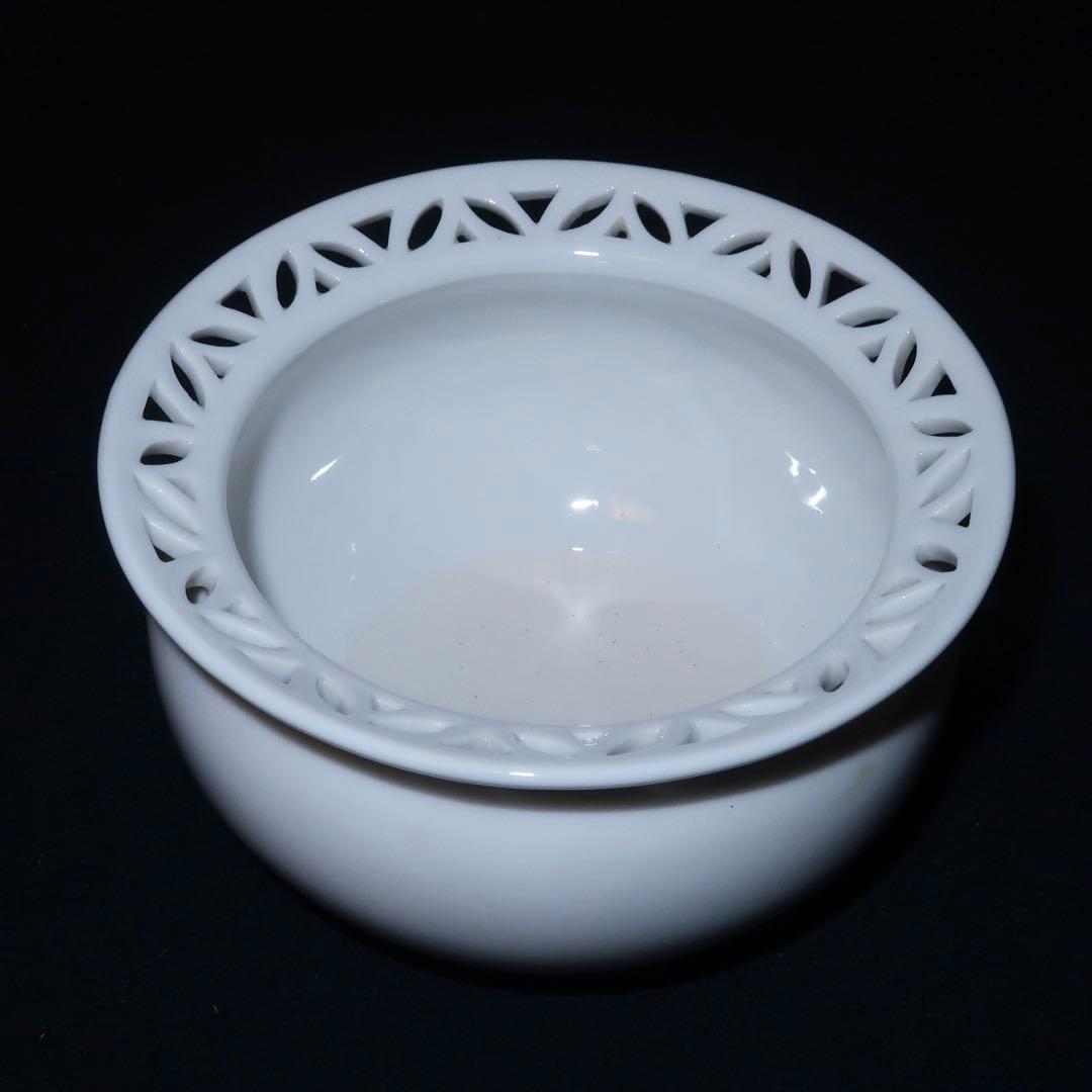 【茶道具】加藤藤城作　白磁七宝透皆具