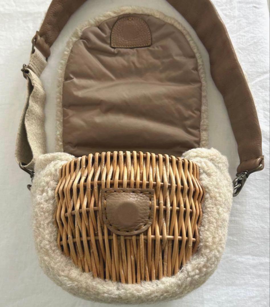 ebagos エバゴス　ウールボア・ボディバッグ（マロングラッセ）