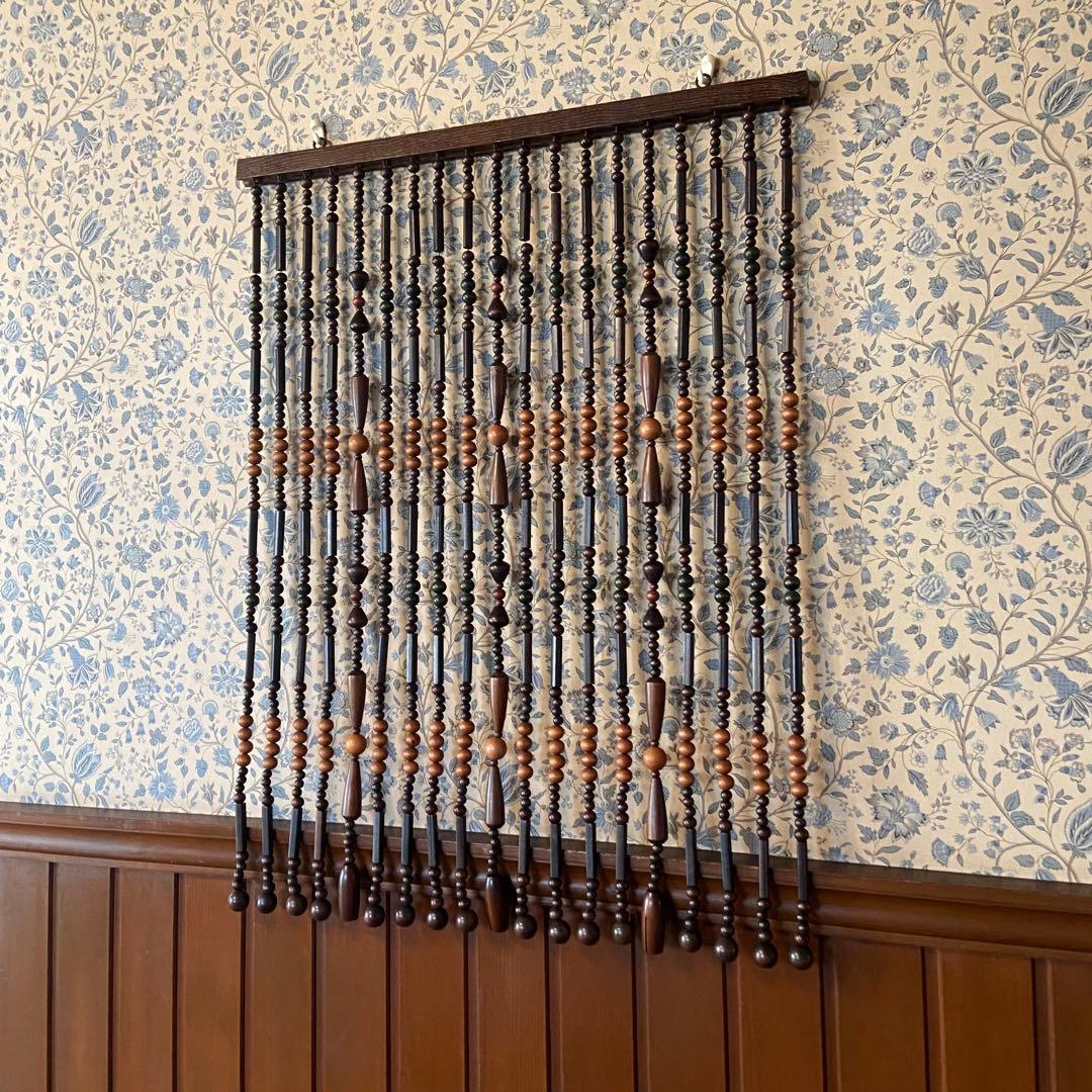 昭和レトロ　鳴子のれん　珠暖簾　珠のれん　当時物　美品