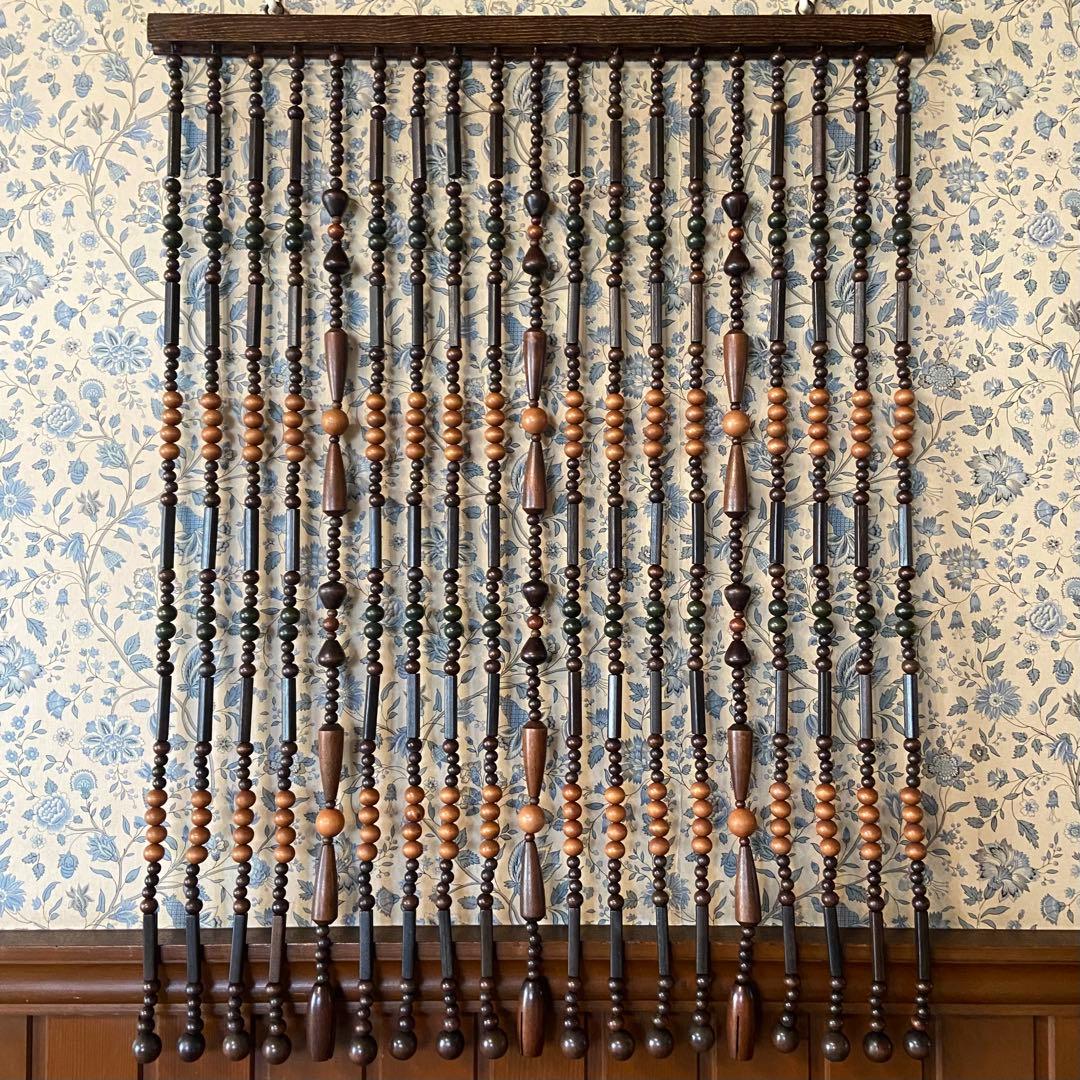 昭和レトロ　鳴子のれん　珠暖簾　珠のれん　当時物　美品