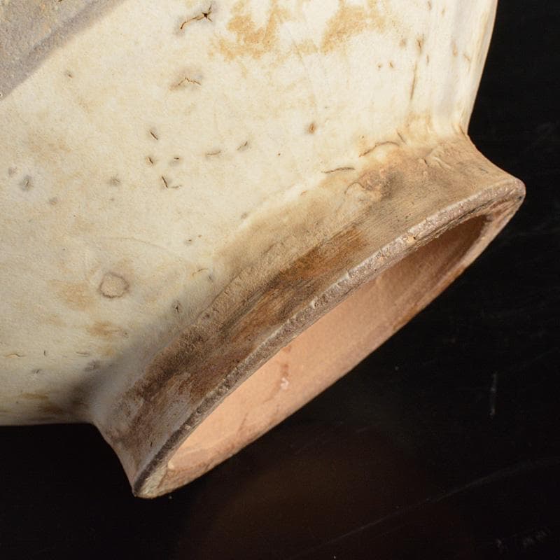 中国　磁州窯白磁　陰刻蓮花文　玉壷春瓶　C　R6084F