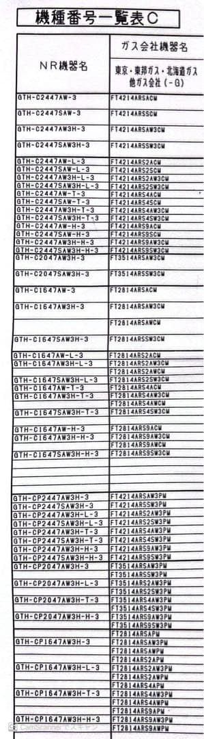 ノーリツGTH-C〇〇47基板ESN-Eエラー610、710、730電源入らない