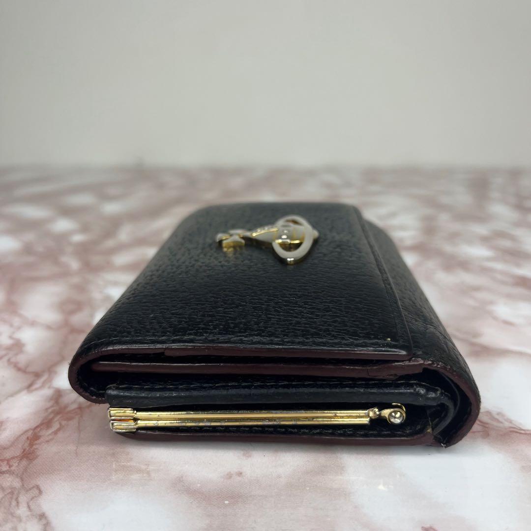 【極美品】Vivienne Westwood ガマ口三つ折り財布 ブラック40