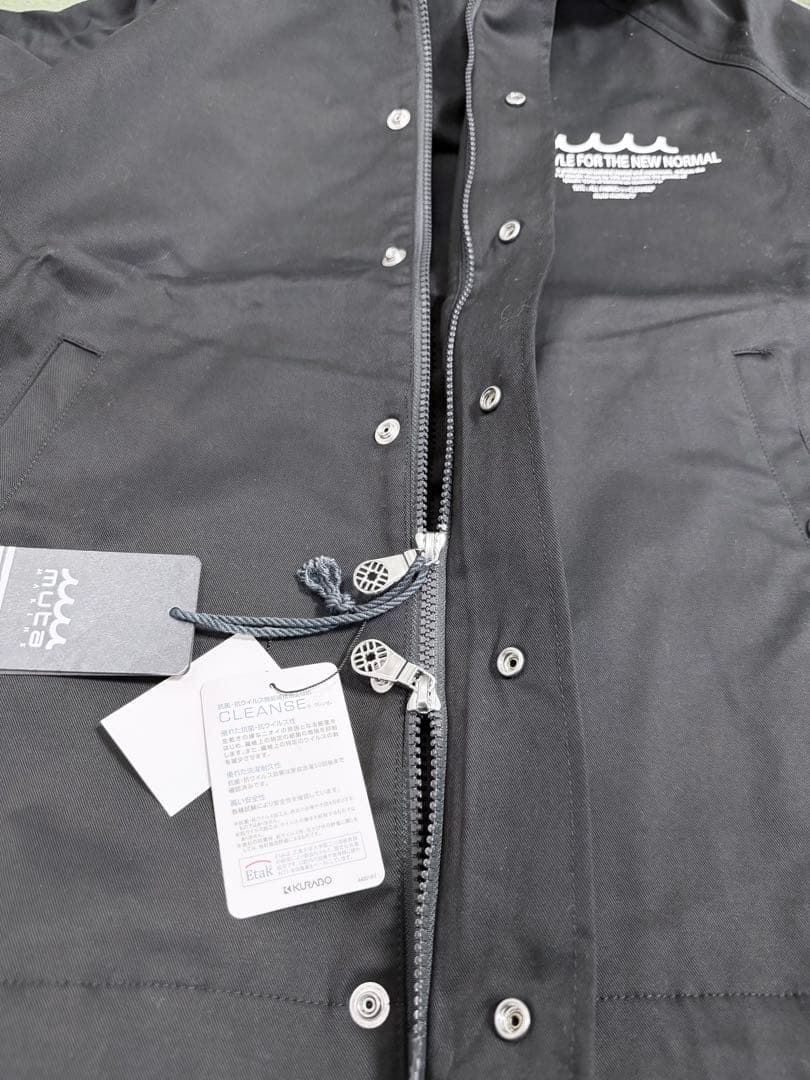 定価44,000円⭐️mutaムータ ビッグバックロゴ ブルゾン コート ネイビー