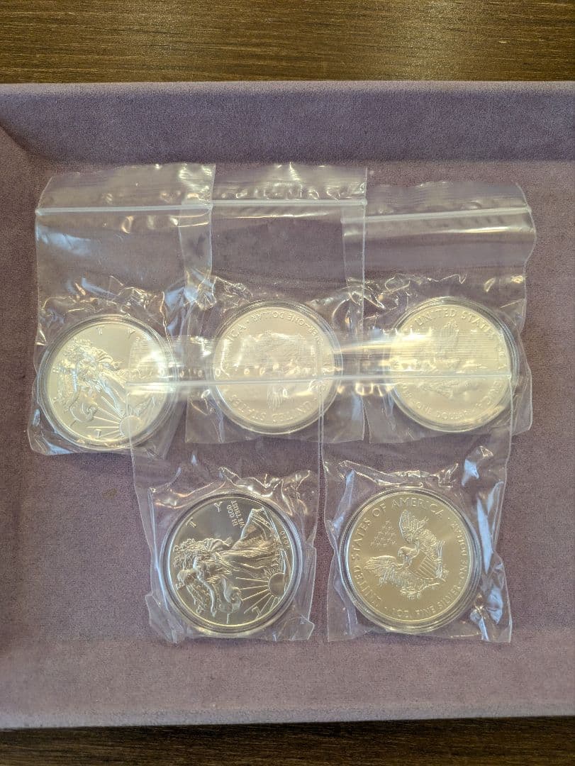 2020年 アメリカイーグル1オンス銀貨 5枚セット