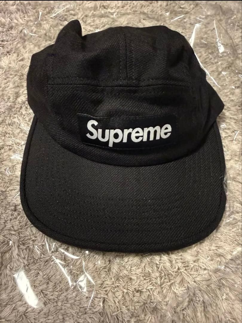 Supreme Lochcarron Camp Cap ブラック