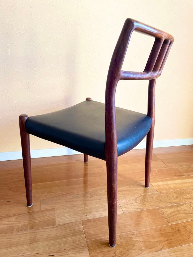 傷有りダイニングチェア デンマークニールス・モラーチーク材 椅子大塚家具リペア②