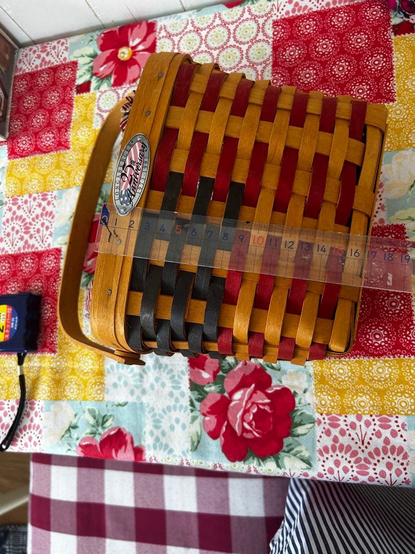 ロンガバーガー　longaberger 小物入れ　木製バスケット②