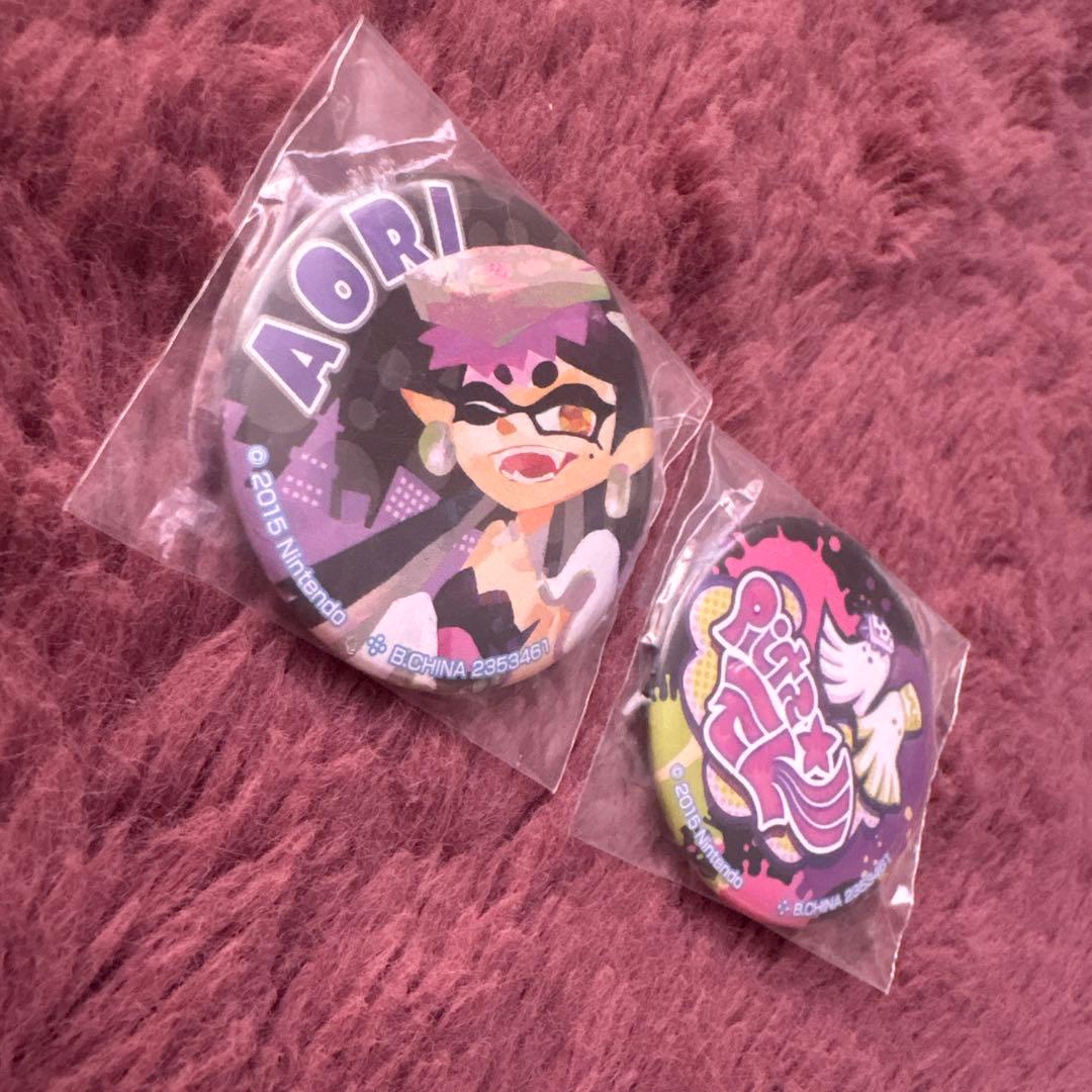 スプラトゥーン シオカラーズ イカしたブロマイド缶バッジ アオリ ロゴ