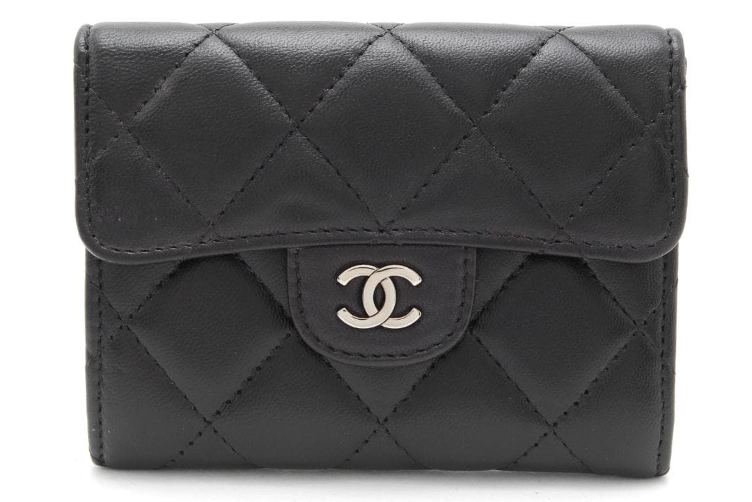 CHANEL マトラッセ コンパクトウォレット カードケース ブラック