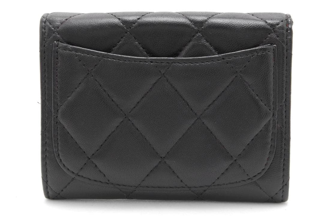CHANEL マトラッセ コンパクトウォレット カードケース ブラック