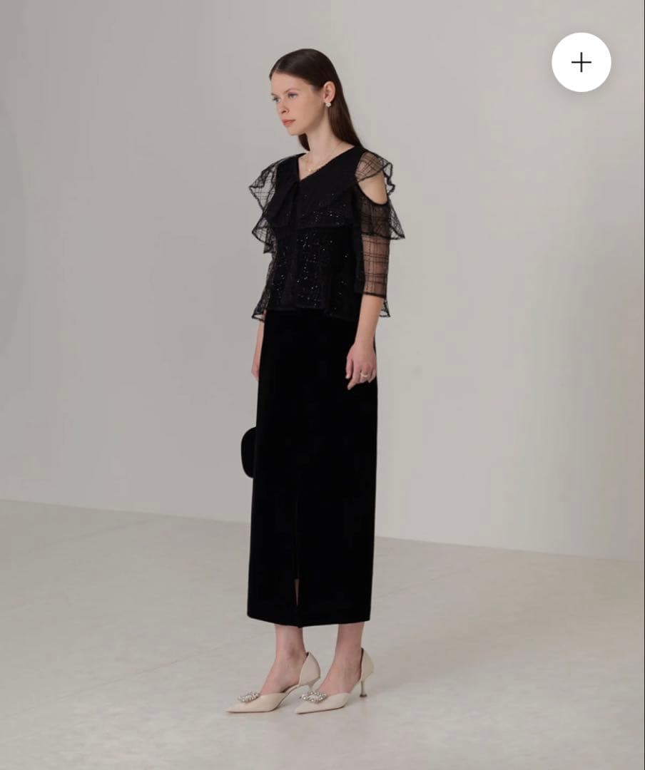 【本日発送】新品未使用タグ・カバー付き　LEJA ベロアワンピースドレス