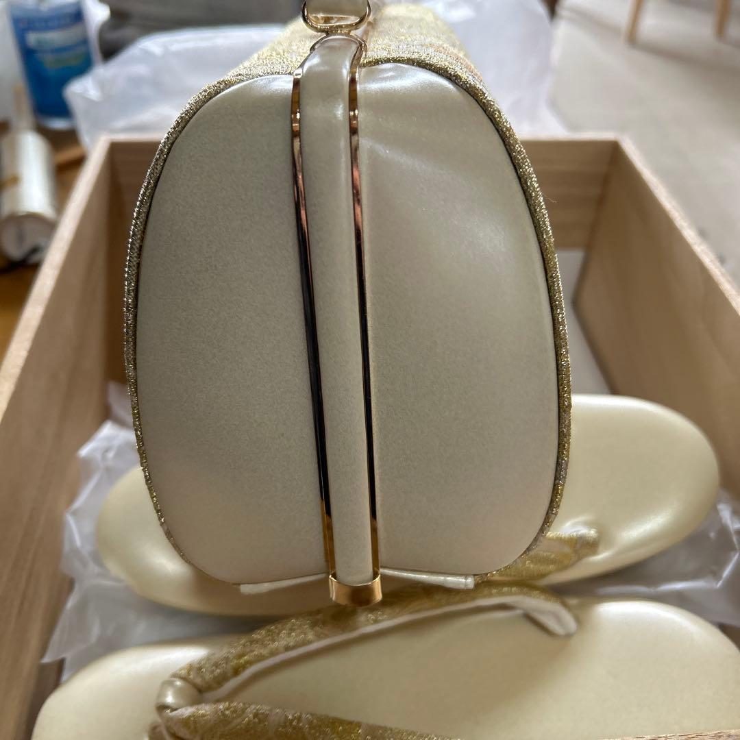 西陣織 草履バッグ セット 正絹 輪奈織 フォーマル 礼装用 帯地　和装用